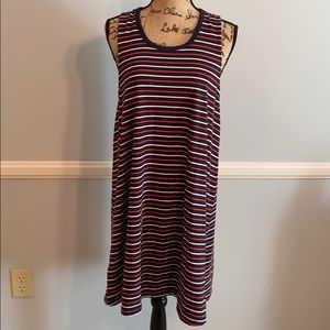 Madewell highpoint striped casual tank dress